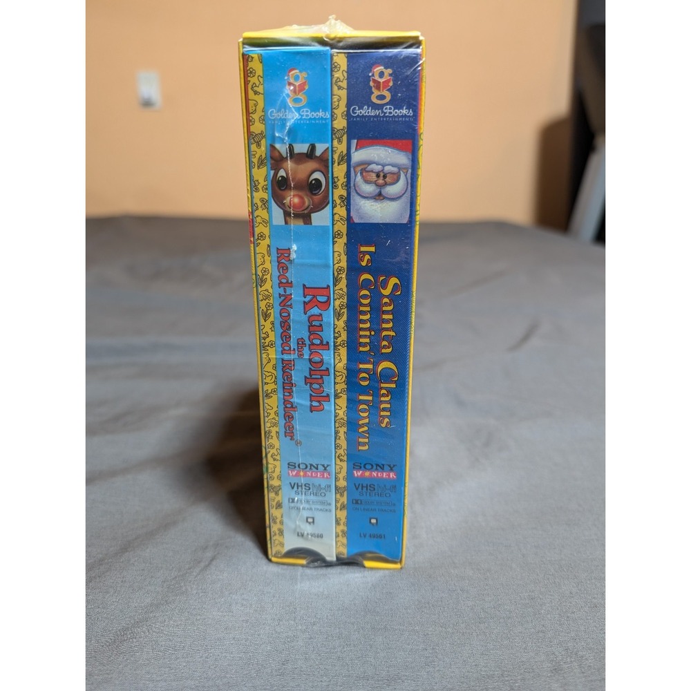 Vintage VHS Set Santa Claus is Coming to Town Rudolph the‎ Red Nosed Reindeer